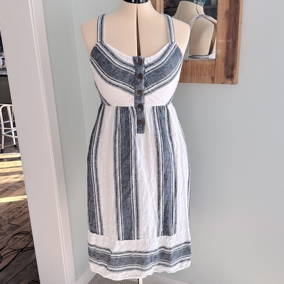 Universal Thread linen blend striped dress - Picture 1 of 7